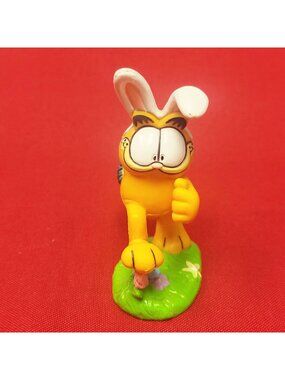 Vintage Paws Garfield Easter Bunny PVC Figurine Bunny Ears Easter Eggs